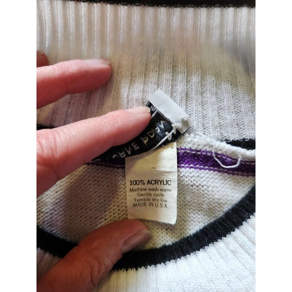 Vintage made in USA Jane Adams Sweater 3/4 Sleeve XL? SEE MEASUREMENTS - Picture 5 of 7